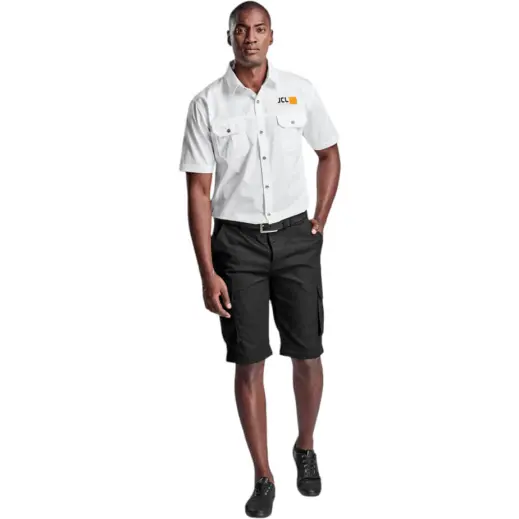 Mens Cargo Zip Off Pants Model Shorts Front
